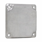 Eaton Crouse-Hinds series Square Surface Cover, 4", Blank, raised surface, Steel, Raised blank, 5.5 cubic inch capacity