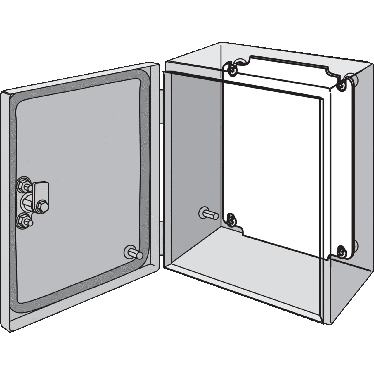 LP1515 InLine A54P Enclosure Panel, 5.16 in W x 5.16 in H, 12 ga Steel, White