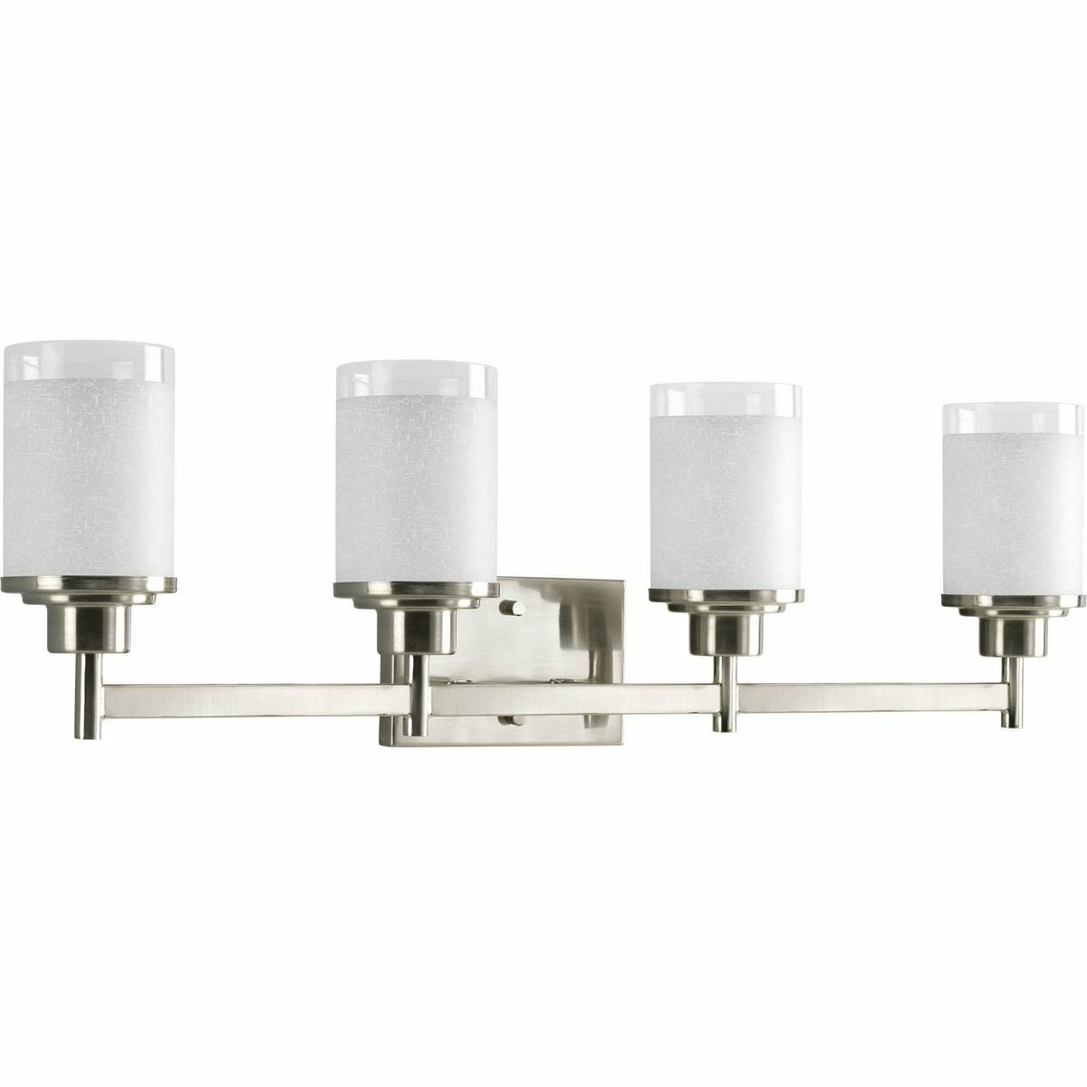 P2998-09 Alexa Bath and Vanity Light, (4) A19 Lamp, 120 V AC, Brushed Nickel Plated Housing