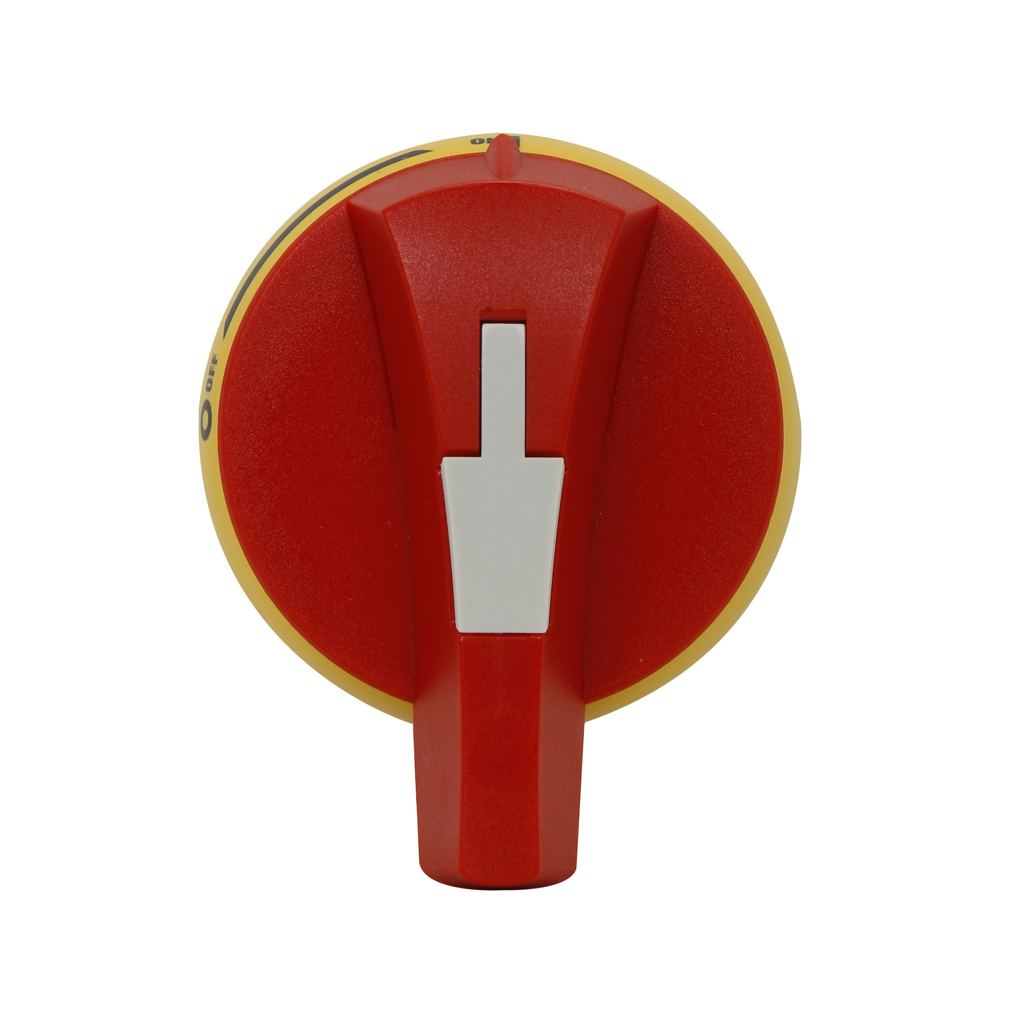 H4X-02R Front/Right Side Operated Long Padlockable External Selector Handle, 3.46 in L x 3.07 in W x 1.45 in H, Red/Yellow