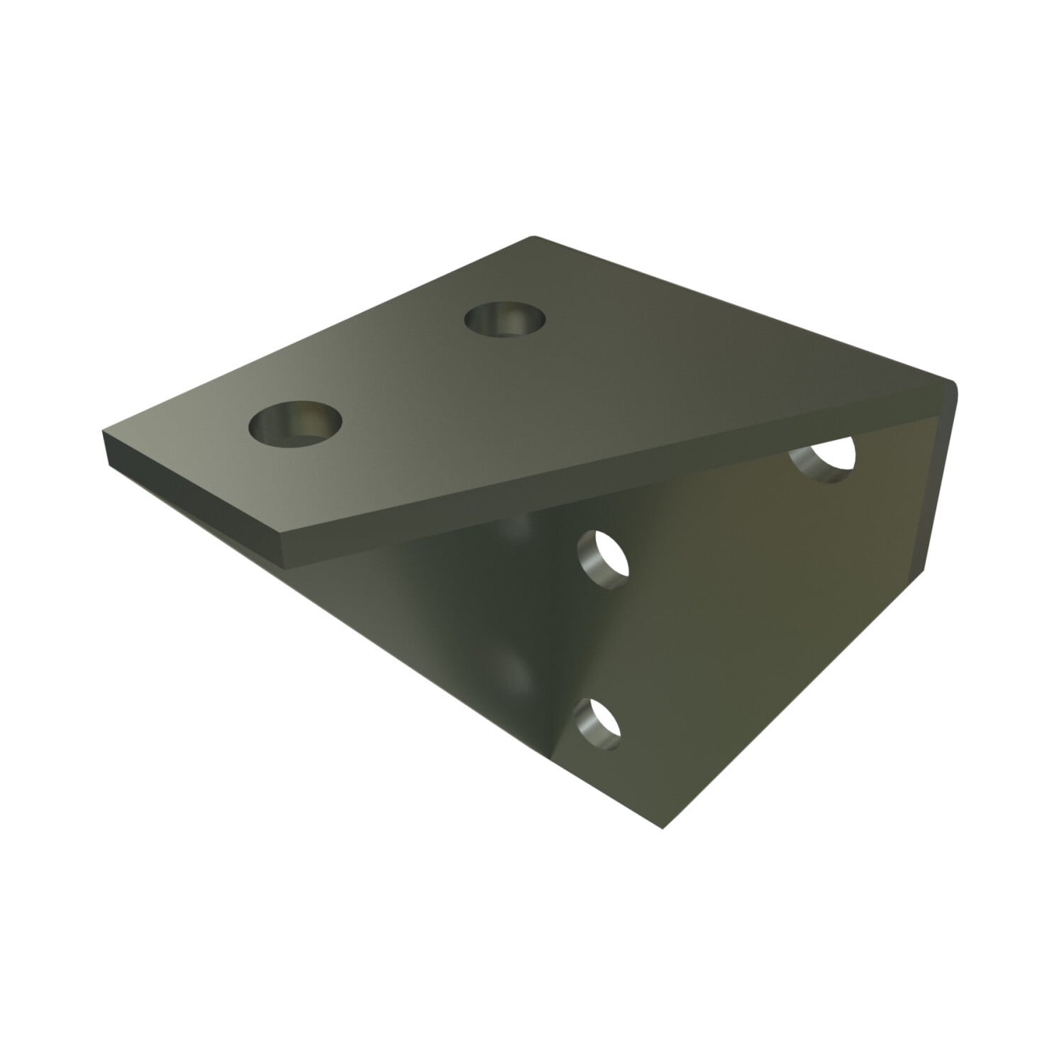 P1957-EG Left Hand 90 deg Angle Fitting, 6 Holes, 1-5/8 in W x 1/4 in THK, HRPO Steel