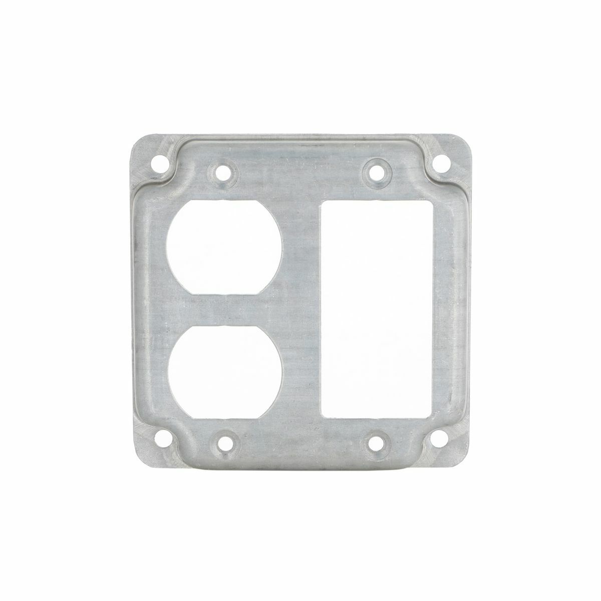 915C Exposed Work Cover, 4-1/8 in L x 4-1/8 in W, Duplex Receptacle/GFCI Receptacle Cover, Steel