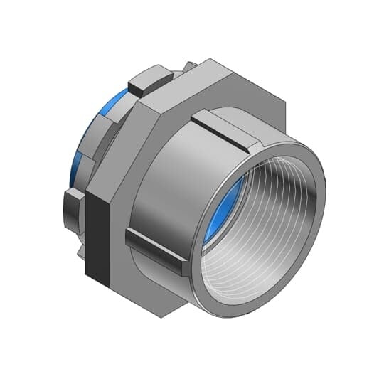 374AL T&B Threaded Hub Connector, 1-1/2 in, For Use With Rigid/IMC Conduits, Aluminum