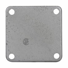 RSMP0 4E Blank Raintight Conduit Hub Plate, For Use With 4-1/2 x 4 in Side of RSM and RSS Series Junction Boxes, Feraloy Iron Alloy