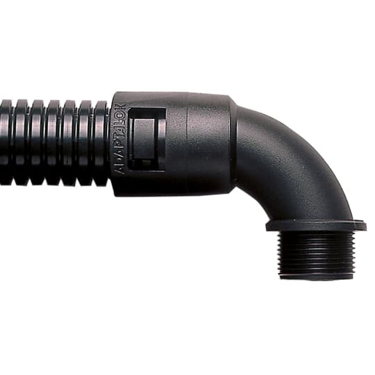 AL28/PG21/C90/BL Adaptaflex Adaptalok Type C90 Conduit Elbow With PG Threads, 28 mm Trade, 90 deg, Polyamide/Nylon 6.6
