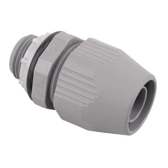 LT-502 Steel City Straight Liquid Tight Conduit Connector, 3/4 in Trade, Plastic