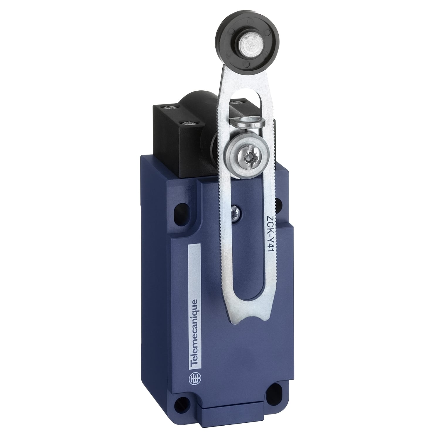 XCKS541H7 Fixed Rotary Standard Format Limit Switch, 300/500 V, 10 A, Roller Lever Actuator, 1NO-1NC Contact, 2 Poles