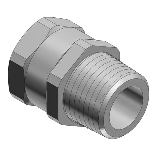 42-TB T&B Straight Liquid Tight Conduit Union, 3/4 in, Steel, Chromate Coated/Electro-Zinc Plated