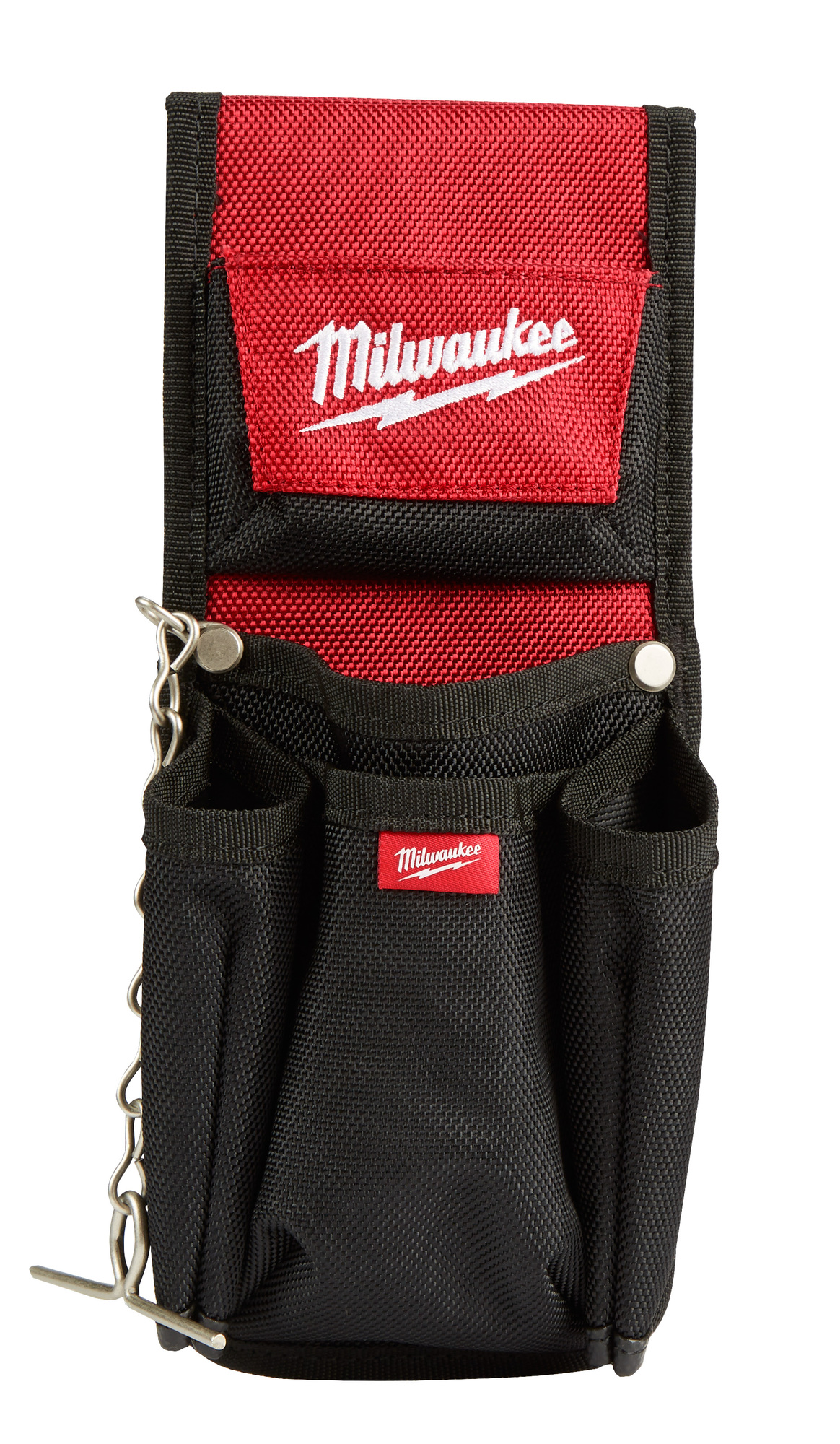 48-22-8118 7-Pocket Compact Utility Pouch, 1680D Ballistic Nylon, Black/Red