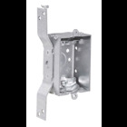 Eaton Crouse-Hinds series Non-Gangable Switch Box, (1) 1/2", S, set 1/2", 2, NM clamps, 1-1/2", 2-cable, Steel, Non-gangable, 7.5 cubic inch capacity