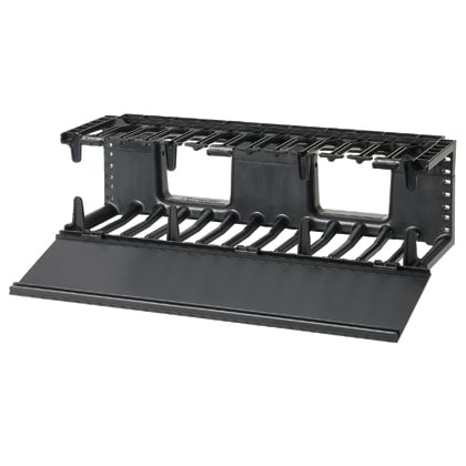 NetManager HC Horizontal Single-Sided Manager, 3RU, Black