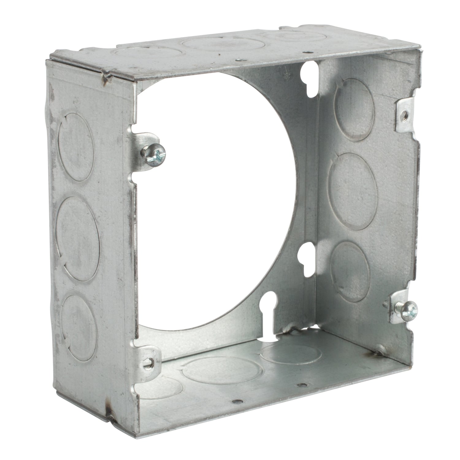 5-SDW-EXT-SPL Steel City 2-Outlet Welded Style Extension Ring, 4-11/16 in L x 4-11/16 in W x 2-1/8 in D, Steel