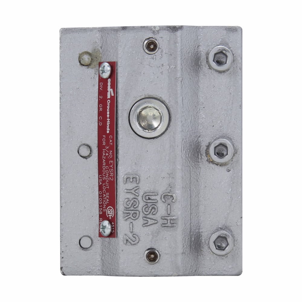 EYSR6 Dust-Ignitionproof Explosionproof Retrofit Sealing Fitting, 2 in, For Use With Rigid Metal Conduit, Feraloy Iron Alloy, Aluminum Acrylic Painted/Electro-Galvanized