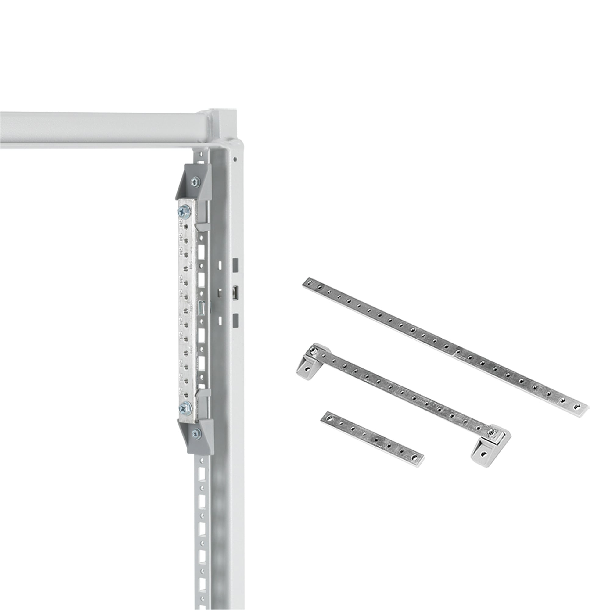 PGS6K ProLine P20 Grounding Bar System, For Use With ProLine 800 mm D Front to Back Horizontal Frames, 15-Hole, 17 M6 Screws, 30-Hole and 31 M5 Screws, Copper
