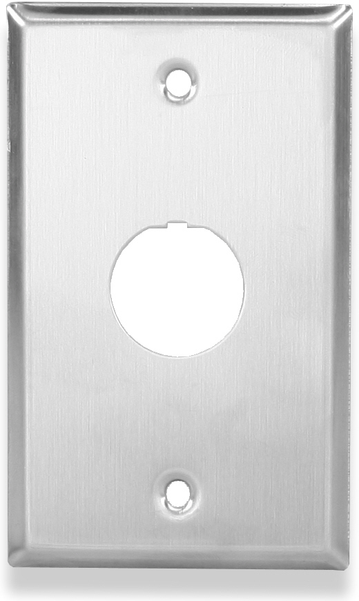1-Port Industrial Grade Stainless Steel Faceplate