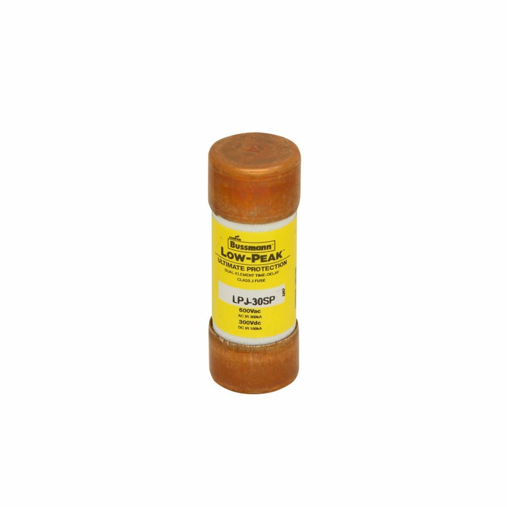 LPJ-1-8/10SP Low-Peak Current Limiting Time Delay Fuse, 1.8 A, 600 V AC/300 V DC, 300/100 kAIC Interrupt, J Class, Cylindrical Body