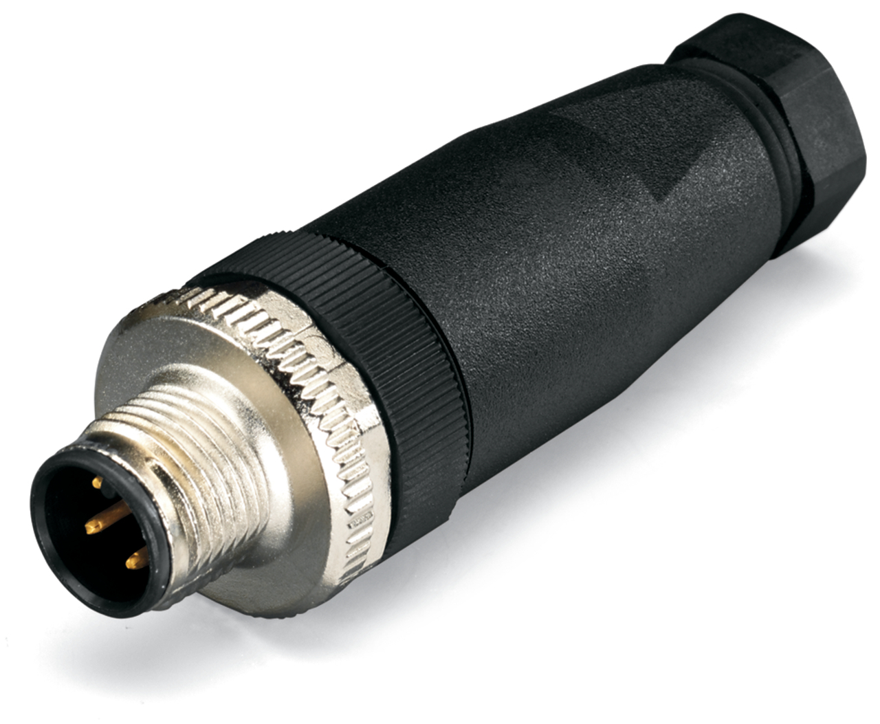 756-9202/040-000 Straight Fitted Pluggable Connector, M12 End Connection, 20 AWG Conductor, Polyamide