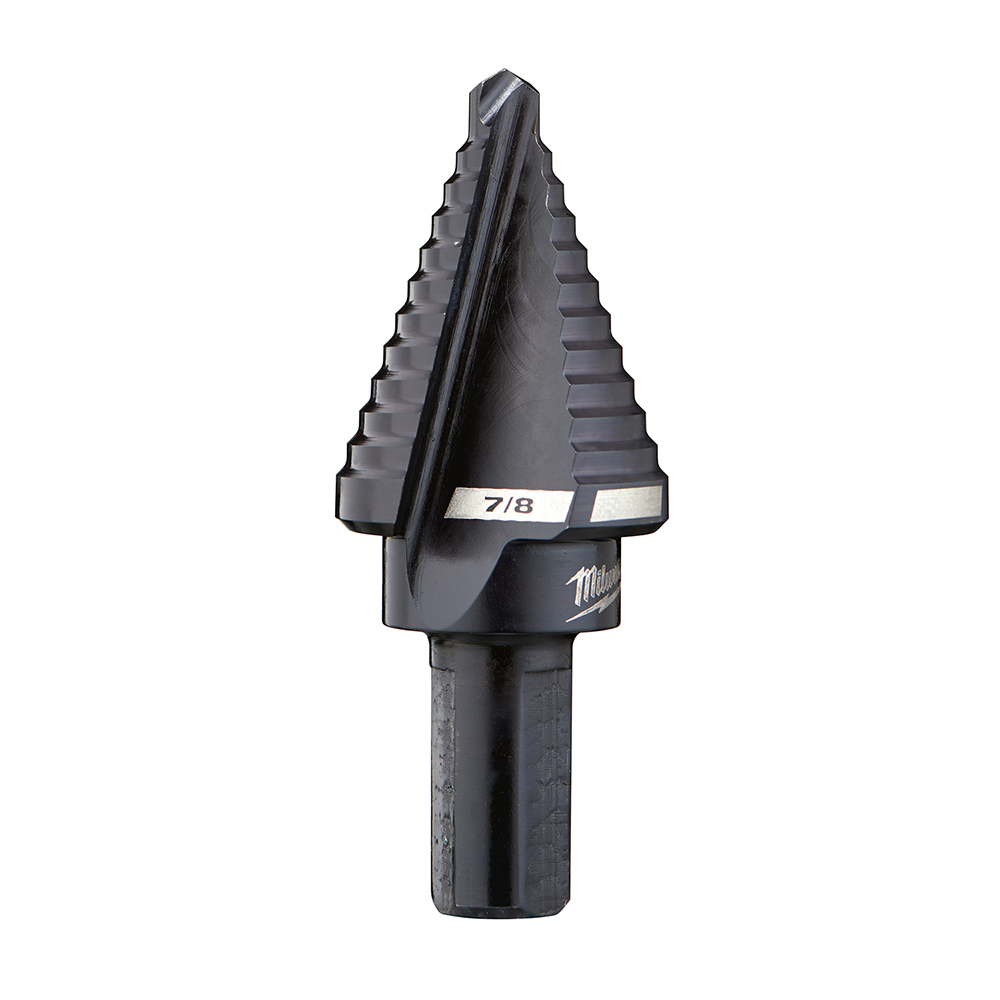 48-89-9207 Step Drill Bit, 7/8 in Dia Min Hole, 7/8 in Dia Max Hole, 1 Step, HSS, 1 Hole Size, 3/8 in Shank