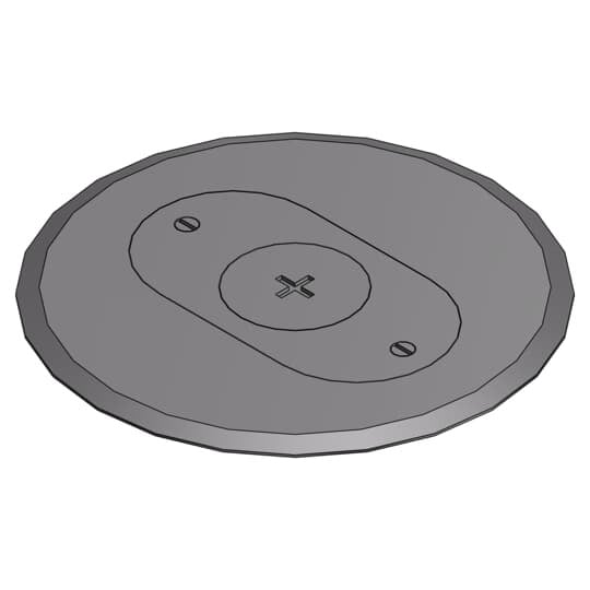 P-68-FSC-GRY Steel City MopTite Non-Metallic Carpet Plate With 1 in NPS Screw Plug, 6 in Dia, Polycarbonate