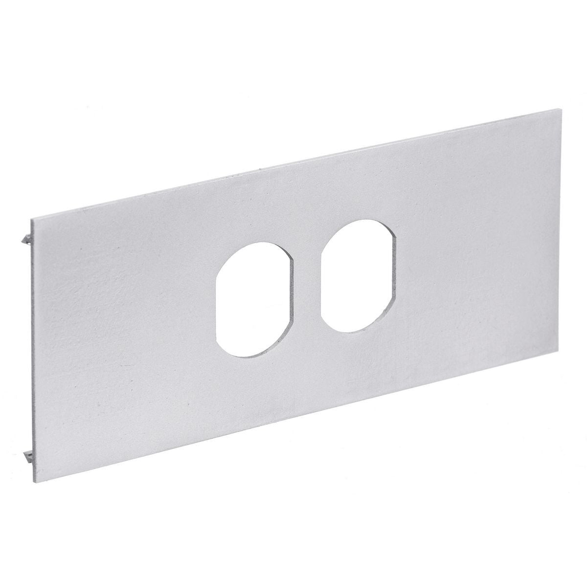 HBLALU57DRBM 1-Gang Removable Standard Receptacle Cover Plate With Duplex Opening, For Use With HBLALU5000, HBLALU7620 Series Metal Raceway, Aluminum