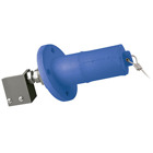 22 Series Cam-Type, 15 Degree Female Panel Ball Nose, Threaded Stud with Microswitch, Cable Range 250 to 750 MCM - BLUE