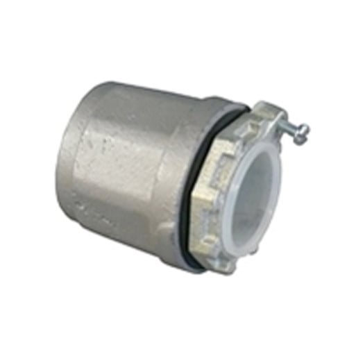 HUB-200B Insulated Throat Straight Conduit Hub With Bonding Screws, 2 in, For Use With IMC/Rigid Conduit, Malleable Iron, Triple Coated