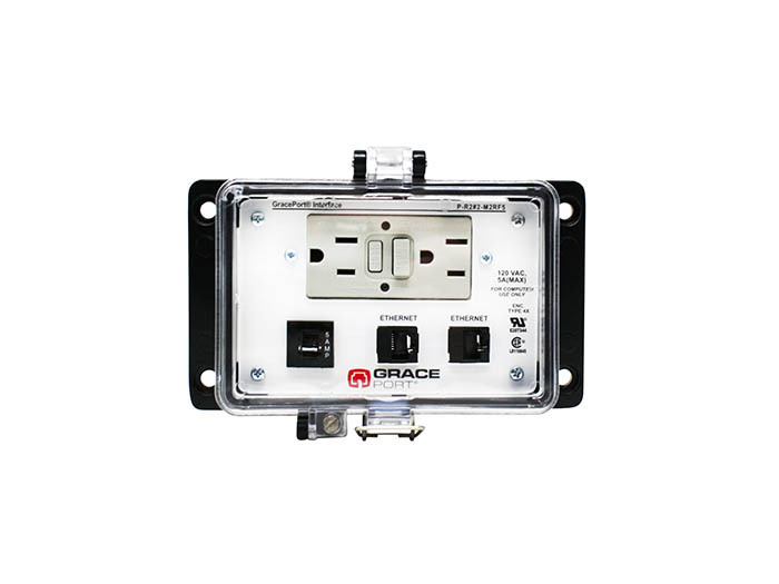 P-R2#2-M2RF5 Bulkhead Panel Interface Connector, Polycarbonate Housing