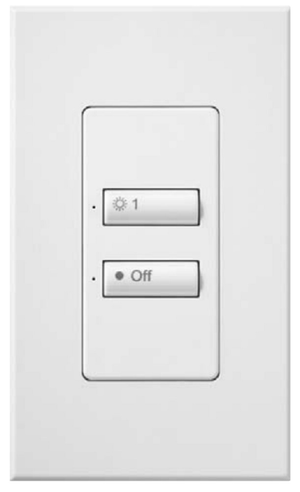 SG-2BI-WH-EGN seeTouch 2 Button Wallstation, 12/24 VDC, On/Off Operation, White
