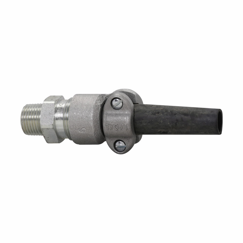 CGB2015 Liquidtight Portable Straight Cord Connector, 3/4 in Trade, 1/2 to 5/8 in Cable Openings, Steel, Electro-Plated Zinc/Chromate Coated