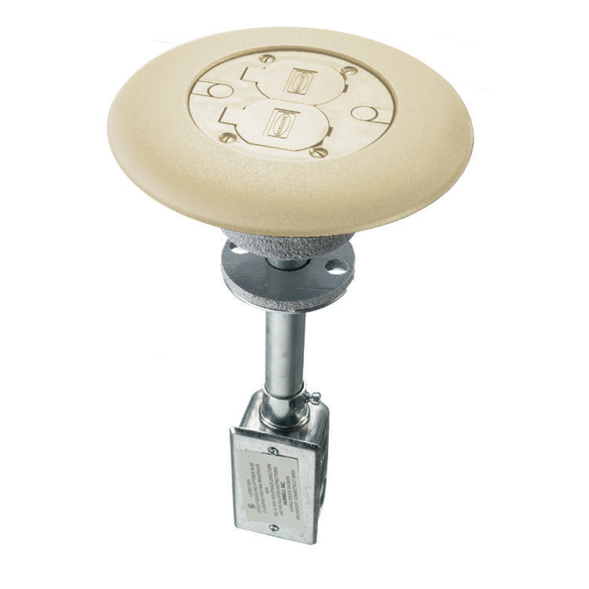 PT7FSDIA Flush Duplex Flush Standard Poke-Through, 3 in Hole, 7 in Dia x 0.51 in THK Cover, Composite