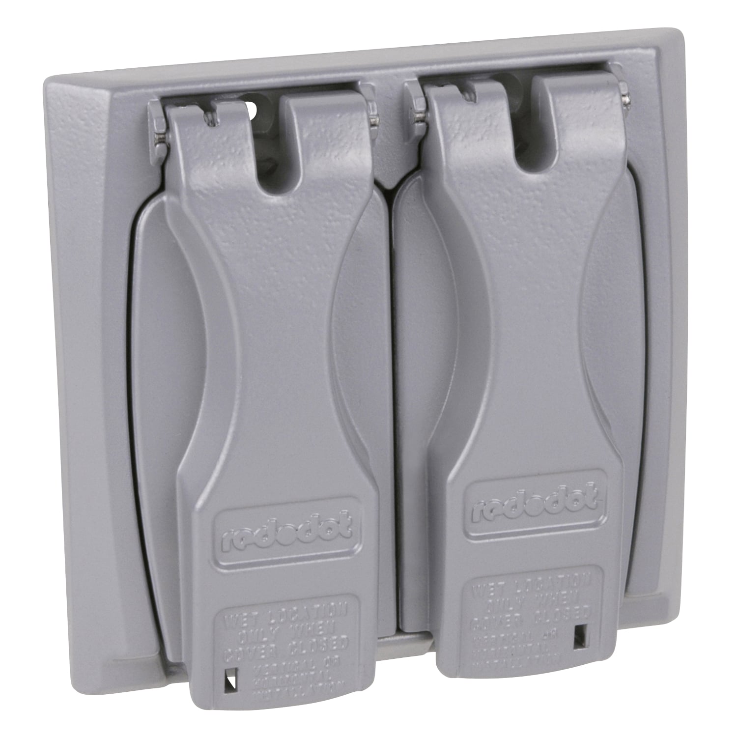 2CCU-WH Red Dot Universal Weatherproof Receptacle Cover, Die Cast Zinc