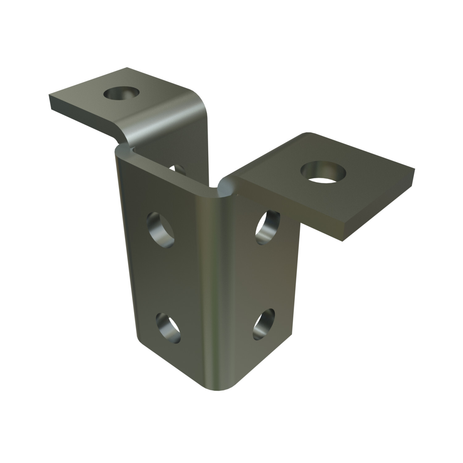 P2346-EG Wing-Shaped Fitting, 8 Holes, 5-13/32 in L x 1-5/8 in W, For Use With 1-5/8 in W Series Channel, Steel