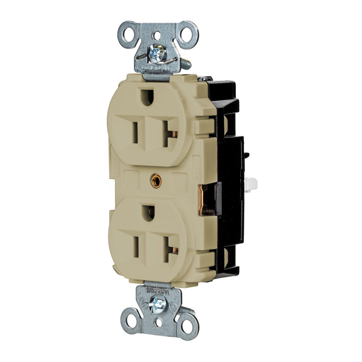5362STI EdgeConnect Straight Blade Receptacle, 125 V, 20 A, 2 Poles, 3 Wires, Ivory