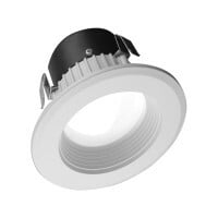 DLR3-10-120-4K-WH-BF 3 in Aperture Dimmable Recessed LED Downlight, LED Lamp, 8 W Fixture, 120 V AC, Spun Aluminum Housing
