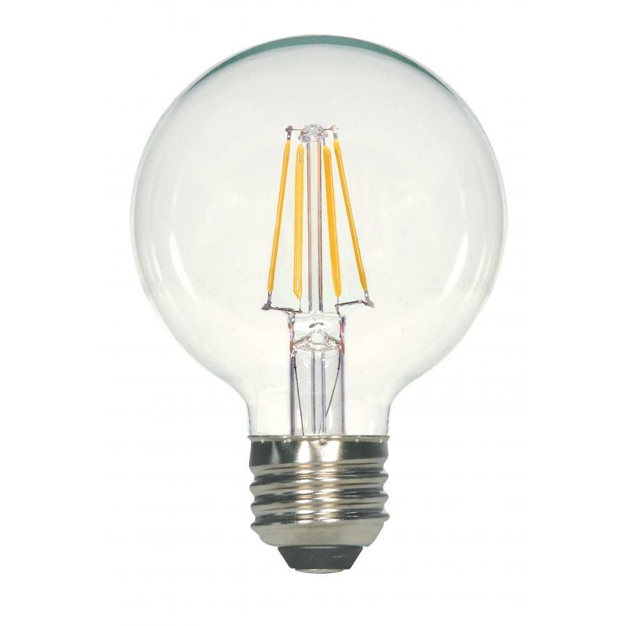 S8849 Dimmable Filament LED Lamp, 5 W, 40 W Incandescent Equivalent, E26 Lamp, G25 Shape, 450 Lumens