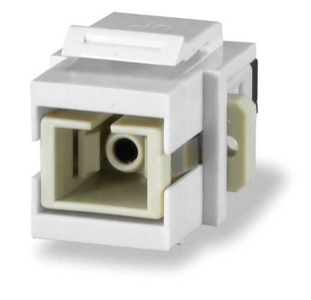 SC OM1/2 Keystone Connector Module, White