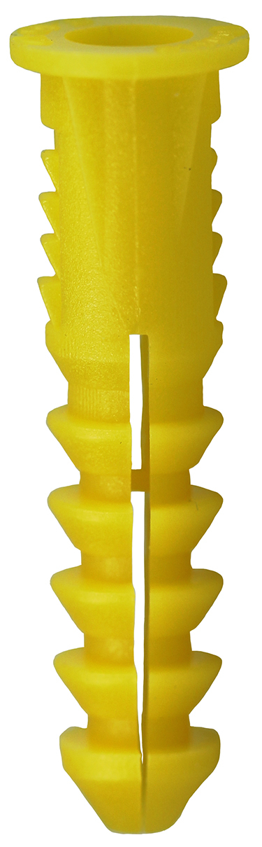 122 4370 Tapered Screw Anchor With Wing, 1-1/4 in OAL, Plastic