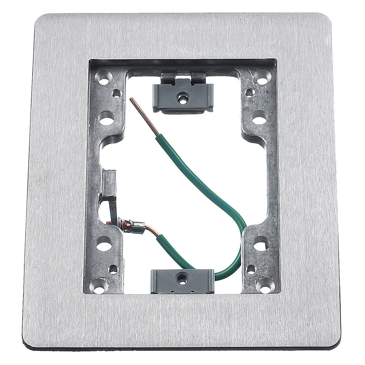 SA3083W 1/2/3-Gang Flat Machined Standard Carpet Flange, 4.85 in L, Metallic