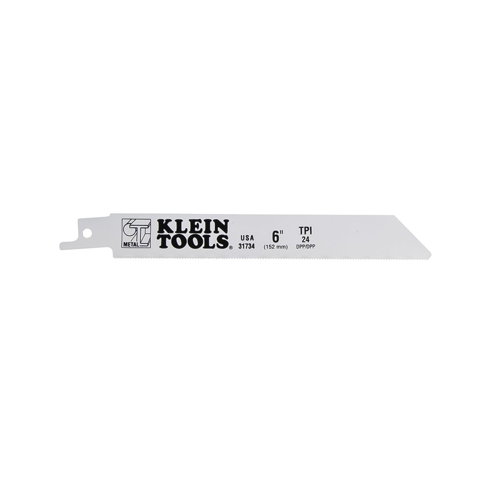 31734 Bi-Metal Reciprocating Saw Blade, 6 in L x 3/4 in W, 24, Universal/Toothed Edge Tang