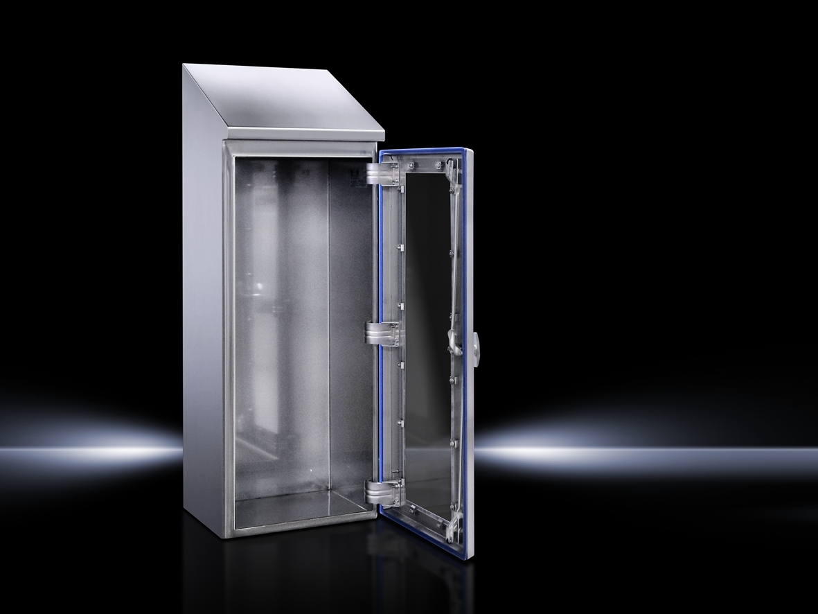 4000073 Compact Hygienic Design Fire Extinguisher Enclosure, 12 in W x 8.3 in D, Stainless Steel