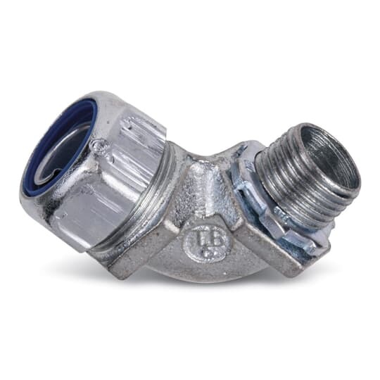 5258AL T&B Non-Insulated Conduit Connector, 2-1/2 in Trade, 90 deg, Aluminum, Clear Chromate Coated/Zinc Plated
