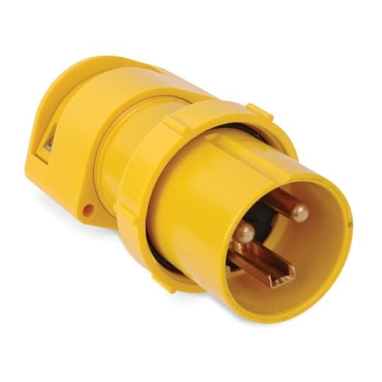 9P23U1 Russellstoll DuraGard Waterproof Male Plug, 125 V AC, 20 A, 2 Poles, 3 Wires