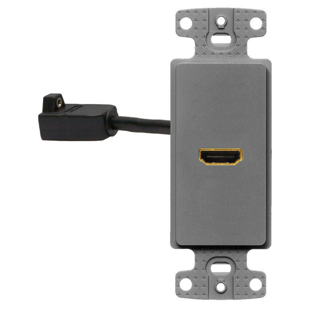NS801GY Standard Plug-N-Play Decorator Frame, Female Connector, 1 Ports, Snap-Fit Mount, Gray