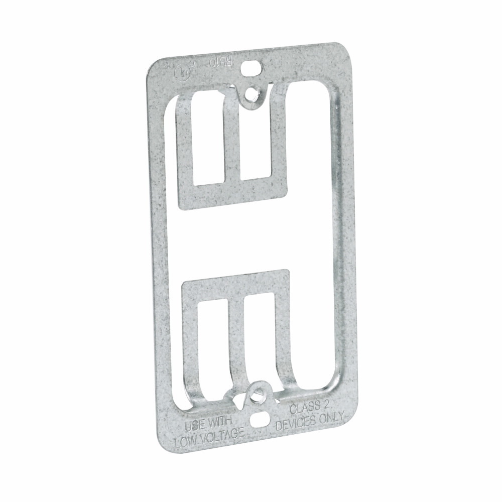 BB10 1-Gang Plate Mounting Bracket, For Use With Low Voltage Outlet, Fastened Mount, Steel
