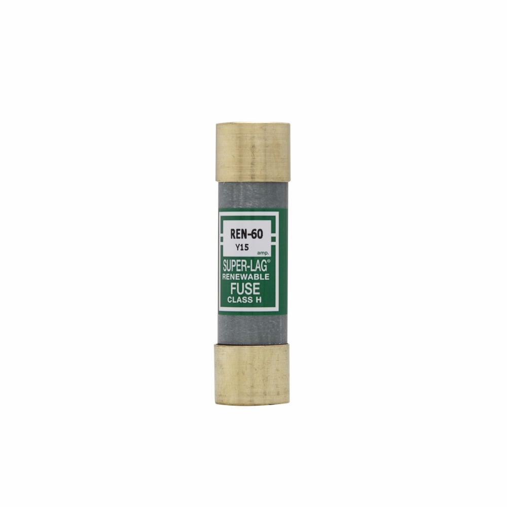 REN-60 Super-Lag Non-Current Limiting Non-Indicating Non-Time Delay Non-Rejection Renewable Fuse, 60 A, 250 V AC, 10 kAIC Interrupt, Class: H, Cylindrical Body