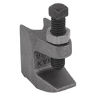 C-Clamp, Steel Wide Jaw, Rod Size 1/2 Inch, Design Load 500 Pounds, Black Finish Malleable Iron