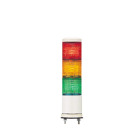 Harmony XVC, Monolithic precabled tower light, plastic, red orange green, 60, base mounting, steady or flashing, buzzer, IP54, 24 V AC/DC