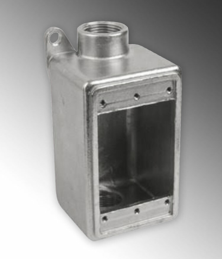 S61000FDCS FDC Deep Device Box, 1 in Trade, 1 Gangs, 316 Stainless Steel, #4 Polished