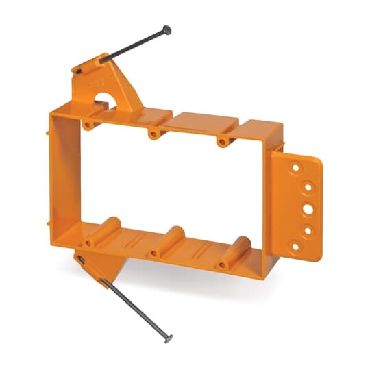 SC300A Carlon 3-Gang Backless Non-Metallic Low Voltage Bracket, Orange
