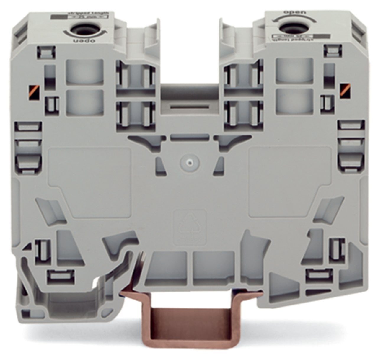 285-132 Operating Tool Conductor Terminal Block, 1 kV, 125 A, 8 to 2 AWG Wire, 1 Poles, DIN Rail Mount